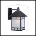 Wall Lantern Nuvo 60-5602 Drexel - 1 Light - 9 in. - Outdoor Wall Fixture with Frosted Seed Glass - Stone Black Finish Nuvo
