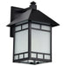 Wall Lantern Nuvo 60-5602 Drexel - 1 Light - 9 in. - Outdoor Wall Fixture with Frosted Seed Glass - Stone Black Finish Nuvo
