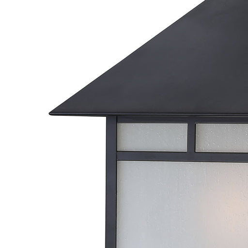Hanging Lantern Nuvo 60-5604 Drexel - 1 Light - Outdoor Hanging Fixture with Frosted Seed Glass - Stone Black Finish Nuvo