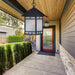 Hanging Lantern Nuvo 60-5604 Drexel - 1 Light - Outdoor Hanging Fixture with Frosted Seed Glass - Stone Black Finish Nuvo