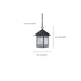 Hanging Lantern Nuvo 60-5604 Drexel - 1 Light - Outdoor Hanging Fixture with Frosted Seed Glass - Stone Black Finish Nuvo