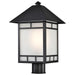 Post Lantern Nuvo 60-5605 Drexel - 1 Light - Outdoor Post Fixture with Frosted Seed Glass - Stone Black Finish Nuvo