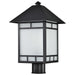 Post Lantern Nuvo 60-5605 Drexel - 1 Light - Outdoor Post Fixture with Frosted Seed Glass - Stone Black Finish Nuvo