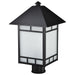 Post Lantern Nuvo 60-5605 Drexel - 1 Light - Outdoor Post Fixture with Frosted Seed Glass - Stone Black Finish Nuvo