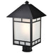 Post Lantern Nuvo 60-5605 Drexel - 1 Light - Outdoor Post Fixture with Frosted Seed Glass - Stone Black Finish Nuvo