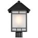 Post Lantern Nuvo 60-5605 Drexel - 1 Light - Outdoor Post Fixture with Frosted Seed Glass - Stone Black Finish Nuvo