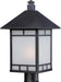Post Lantern Nuvo 60-5605 Drexel - 1 Light - Outdoor Post Fixture with Frosted Seed Glass - Stone Black Finish Nuvo