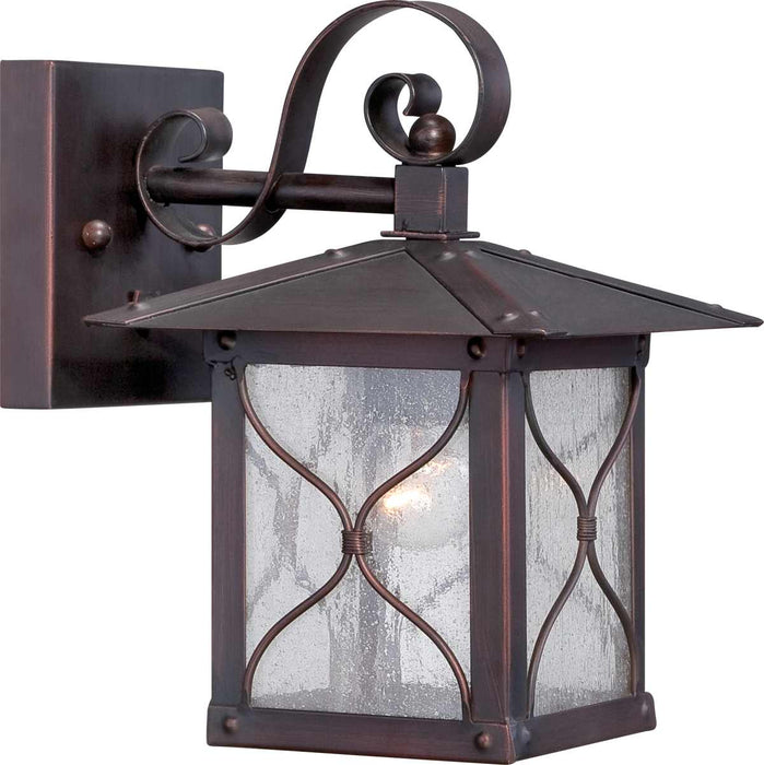 Wall Lantern Nuvo 60-5611 Vega - 1 Light - 6.5 in. - Outdoor Wall Fixture with Clear Seed Glass - Classic Bronze Finish Nuvo