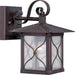 Wall Lantern Nuvo 60-5611 Vega - 1 Light - 6.5 in. - Outdoor Wall Fixture with Clear Seed Glass - Classic Bronze Finish Nuvo