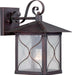 Wall Lantern Nuvo 60-5612 Vega - 1 Light - 9 in. - Outdoor Wall Fixture with Clear Seed Glass - Classic Bronze Finish Nuvo