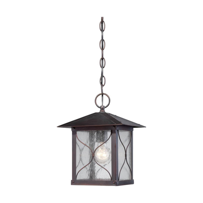Hanging Lantern Nuvo 60-5614 Vega - 1 Light - Outdoor Hanging Fixture with Clear Seed Glass - Classic Bronze Finish Nuvo