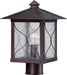 Post Lantern Nuvo 60-5615 Vega - 1 Light - Outdoor Post Fixture with Clear Seed Glass - Classic Bronze Finish Nuvo
