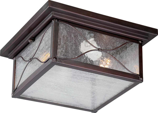 Flush Mount Nuvo 60-5616 Vega - 2 Light - Outdoor Flush Fixture with Clear Seed Glass - Classic Bronze Finish Nuvo