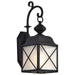 Wall Lantern Nuvo 60-5621 Wingate - 1 Light - 6 in. - Outdoor Wall Fixture with Clear Seed Glass - Textured Black Finish Nuvo