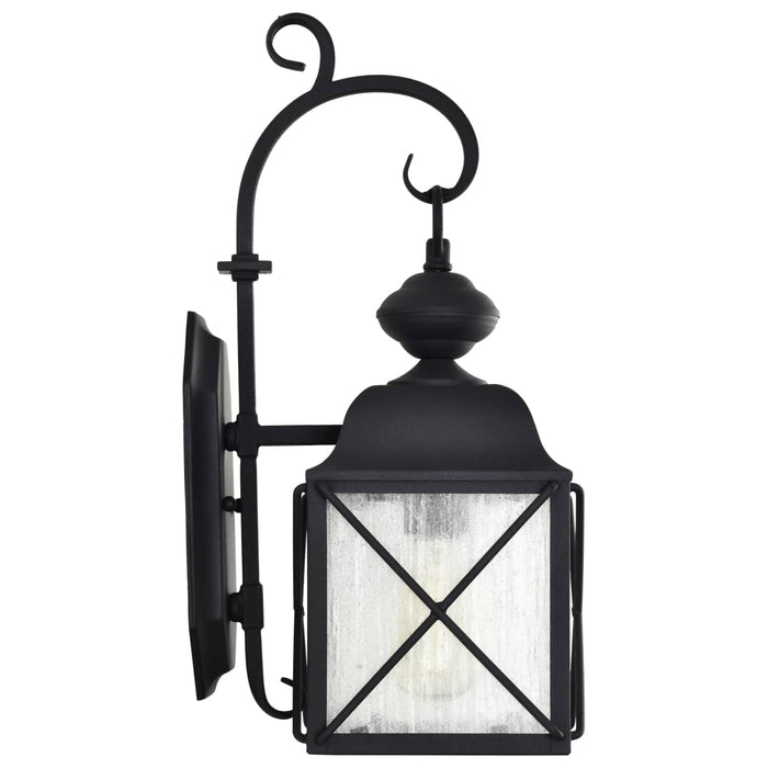 Wall Lantern Nuvo 60-5621 Wingate - 1 Light - 6 in. - Outdoor Wall Fixture with Clear Seed Glass - Textured Black Finish Nuvo