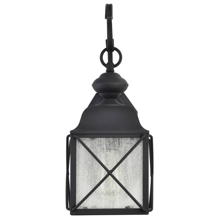 Wall Lantern Nuvo 60-5621 Wingate - 1 Light - 6 in. - Outdoor Wall Fixture with Clear Seed Glass - Textured Black Finish Nuvo