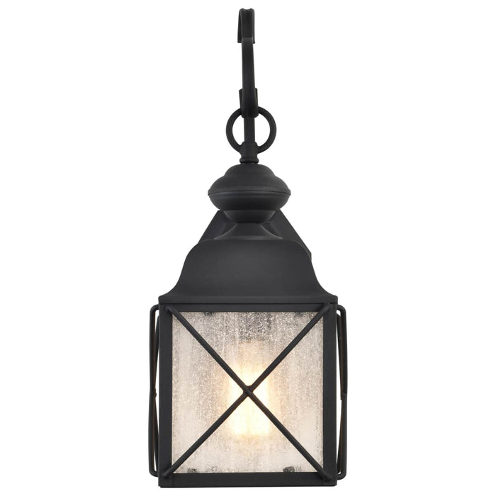 Wall Lantern Nuvo 60-5621 Wingate - 1 Light - 6 in. - Outdoor Wall Fixture with Clear Seed Glass - Textured Black Finish Nuvo