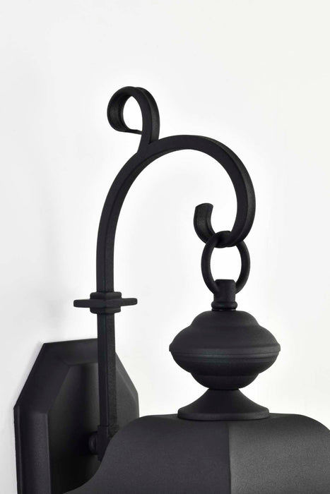 Wall Lantern Nuvo 60-5621 Wingate - 1 Light - 6 in. - Outdoor Wall Fixture with Clear Seed Glass - Textured Black Finish Nuvo
