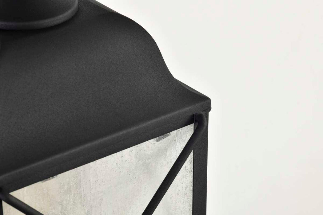 Wall Lantern Nuvo 60-5621 Wingate - 1 Light - 6 in. - Outdoor Wall Fixture with Clear Seed Glass - Textured Black Finish Nuvo