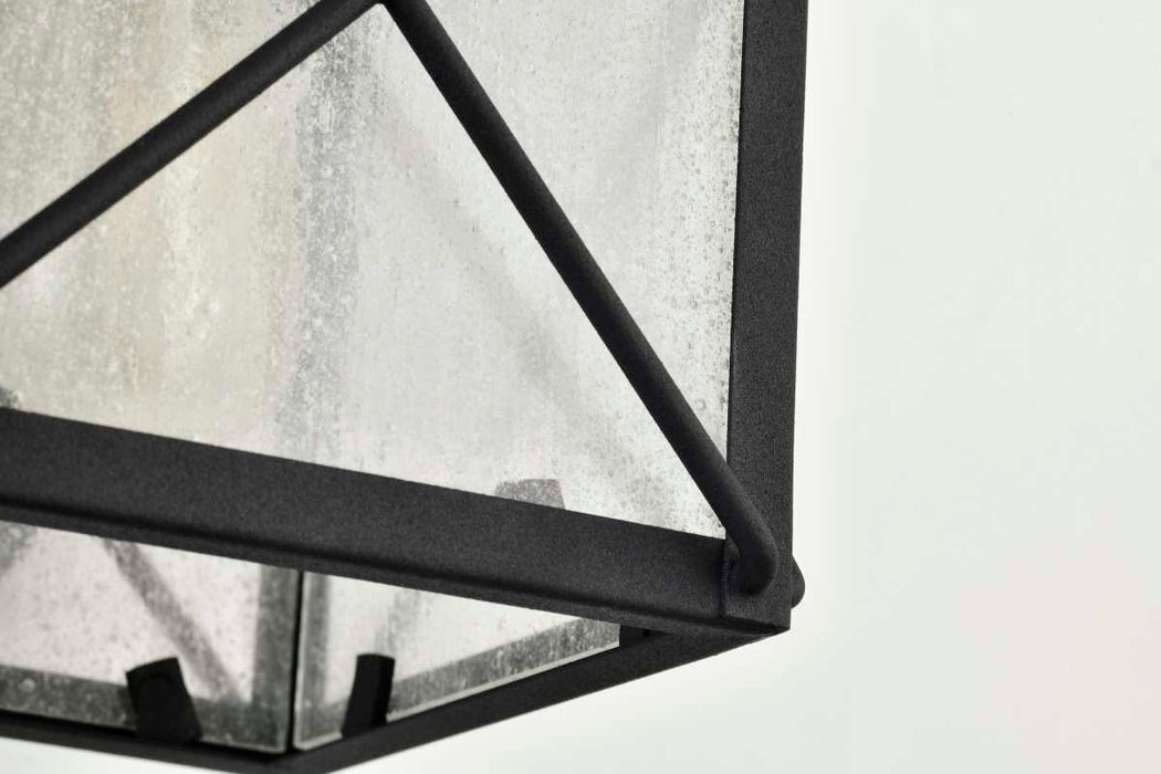 Wall Lantern Nuvo 60-5621 Wingate - 1 Light - 6 in. - Outdoor Wall Fixture with Clear Seed Glass - Textured Black Finish Nuvo