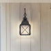 Wall Lantern Nuvo 60-5621 Wingate - 1 Light - 6 in. - Outdoor Wall Fixture with Clear Seed Glass - Textured Black Finish Nuvo