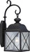 Wall Lantern Nuvo 60-5622 Wingate - 1 Light - 8 in. - Outdoor Wall Fixture with Clear Seed Glass - Textured Black Finish Nuvo