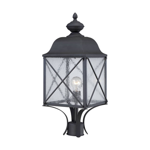 Post Lantern Nuvo 60-5625 Wingate - 1 Light - Outdoor Post Fixture with Clear Seed Glass - Textured Black Finish Nuvo