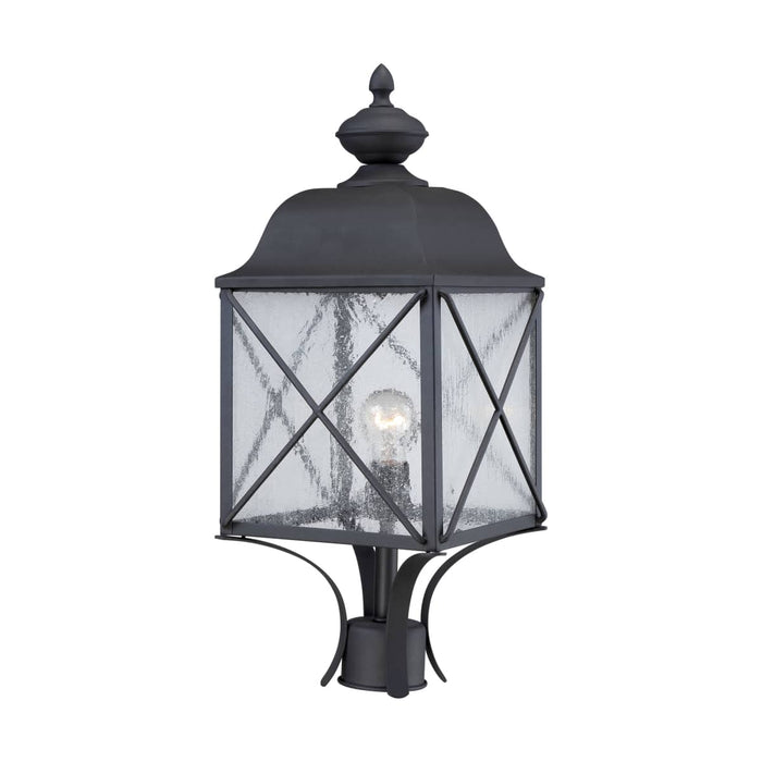 Post Lantern Nuvo 60-5625 Wingate - 1 Light - Outdoor Post Fixture with Clear Seed Glass - Textured Black Finish Nuvo