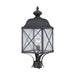 Post Lantern Nuvo 60-5625 Wingate - 1 Light - Outdoor Post Fixture with Clear Seed Glass - Textured Black Finish Nuvo