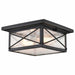 Flush Mount Nuvo 60-5626 Wingate - 2 Light - Outdoor Flush Fixture with Clear Seed Glass - Textured Black Finish Nuvo