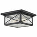 Flush Mount Nuvo 60-5626 Wingate - 2 Light - Outdoor Flush Fixture with Clear Seed Glass - Textured Black Finish Nuvo