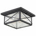 Flush Mount Nuvo 60-5626 Wingate - 2 Light - Outdoor Flush Fixture with Clear Seed Glass - Textured Black Finish Nuvo
