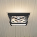 Flush Mount Nuvo 60-5626 Wingate - 2 Light - Outdoor Flush Fixture with Clear Seed Glass - Textured Black Finish Nuvo