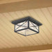 Flush Mount Nuvo 60-5626 Wingate - 2 Light - Outdoor Flush Fixture with Clear Seed Glass - Textured Black Finish Nuvo