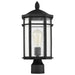 Post Lantern Nuvo 60-5758 Raiden Collection Outdoor 18 inch Post Light Pole Lantern - Matte Black Finish with Clear Seedy Glass Nuvo