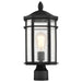 Post Lantern Nuvo 60-5758 Raiden Collection Outdoor 18 inch Post Light Pole Lantern - Matte Black Finish with Clear Seedy Glass Nuvo