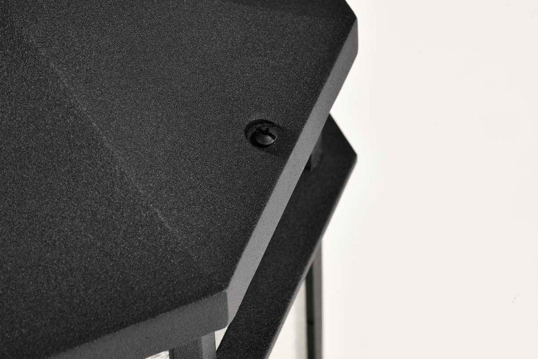 Post Lantern Nuvo 60-5758 Raiden Collection Outdoor 18 inch Post Light Pole Lantern - Matte Black Finish with Clear Seedy Glass Nuvo