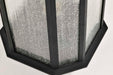 Post Lantern Nuvo 60-5758 Raiden Collection Outdoor 18 inch Post Light Pole Lantern - Matte Black Finish with Clear Seedy Glass Nuvo