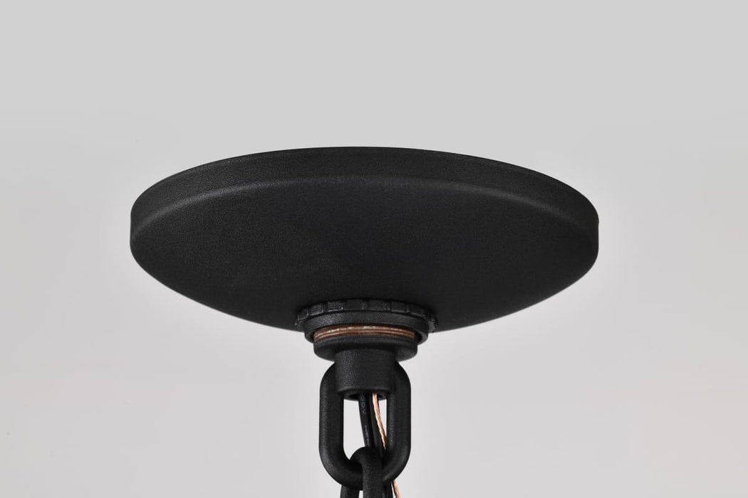 Hanging Lantern Nuvo 60-5759 Raiden Collection Outdoor 14.5 inch Hanging Light - Matte Black Finish with Clear Seedy Glass Nuvo
