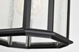 Hanging Lantern Nuvo 60-5759 Raiden Collection Outdoor 14.5 inch Hanging Light - Matte Black Finish with Clear Seedy Glass Nuvo