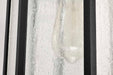 Hanging Lantern Nuvo 60-5759 Raiden Collection Outdoor 14.5 inch Hanging Light - Matte Black Finish with Clear Seedy Glass Nuvo
