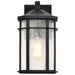 Wall Lantern Nuvo 60-5760 Raiden Collection Outdoor 14 inch Wall Light - Matte Black Finish with Clear Seedy Glass Nuvo