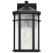 Wall Lantern Nuvo 60-5760 Raiden Collection Outdoor 14 inch Wall Light - Matte Black Finish with Clear Seedy Glass Nuvo