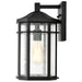 Wall Lantern Nuvo 60-5760 Raiden Collection Outdoor 14 inch Wall Light - Matte Black Finish with Clear Seedy Glass Nuvo