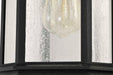 Wall Lantern Nuvo 60-5760 Raiden Collection Outdoor 14 inch Wall Light - Matte Black Finish with Clear Seedy Glass Nuvo