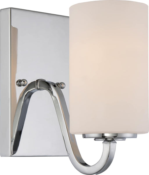 Vanity Nuvo 60-5801 Willow - 1 Light - Vanity Fixture with White Glass - Polished Nickel Finish Nuvo