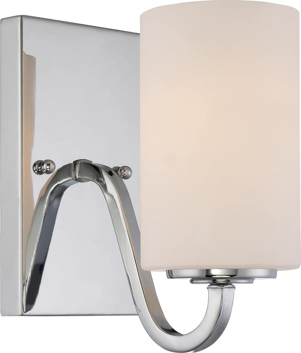 Vanity Nuvo 60-5801 Willow - 1 Light - Vanity Fixture with White Glass - Polished Nickel Finish Nuvo