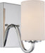 Vanity Nuvo 60-5801 Willow - 1 Light - Vanity Fixture with White Glass - Polished Nickel Finish Nuvo
