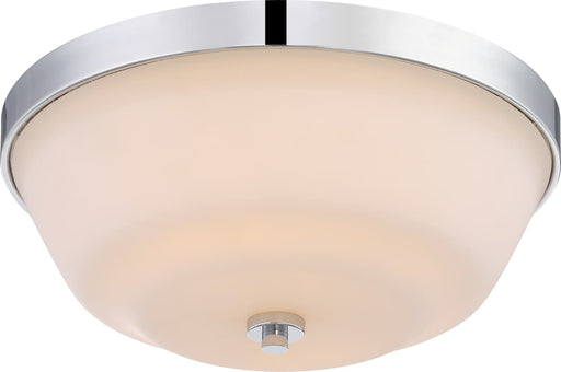 Flush Mount Nuvo 60-5804 Willow - 2 Light - Flush Fixture with White Glass - Polished Nickel Finish Nuvo