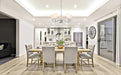Chandelier Nuvo 60-5805 Willow - 5 Light - Hanging Fixture with White Glass - Polished Nickel Finish Nuvo